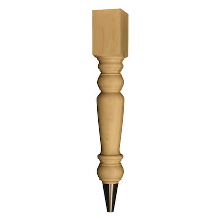 Osborne Wood Products 34 1/2 x 5 Massive Wilmington Fusion Leg in Mahogany with Gun Metal Gr 2409MH-GMG